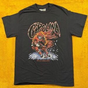 Dead Threads Carolina Hockey Skull Graphic T Shirt Black Size M